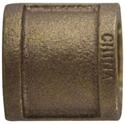 Coupling Pipe 1-1/2in Bronze